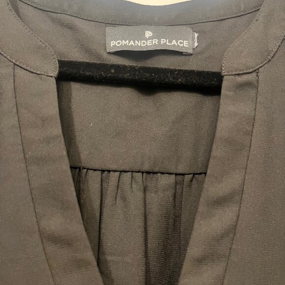 Tuckernuck Pomander Place Black Crepe Kenzo Dress - XXL with feathers added - Picture 2 of 7